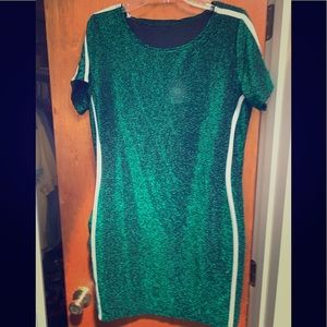 Velvet Green strip dress